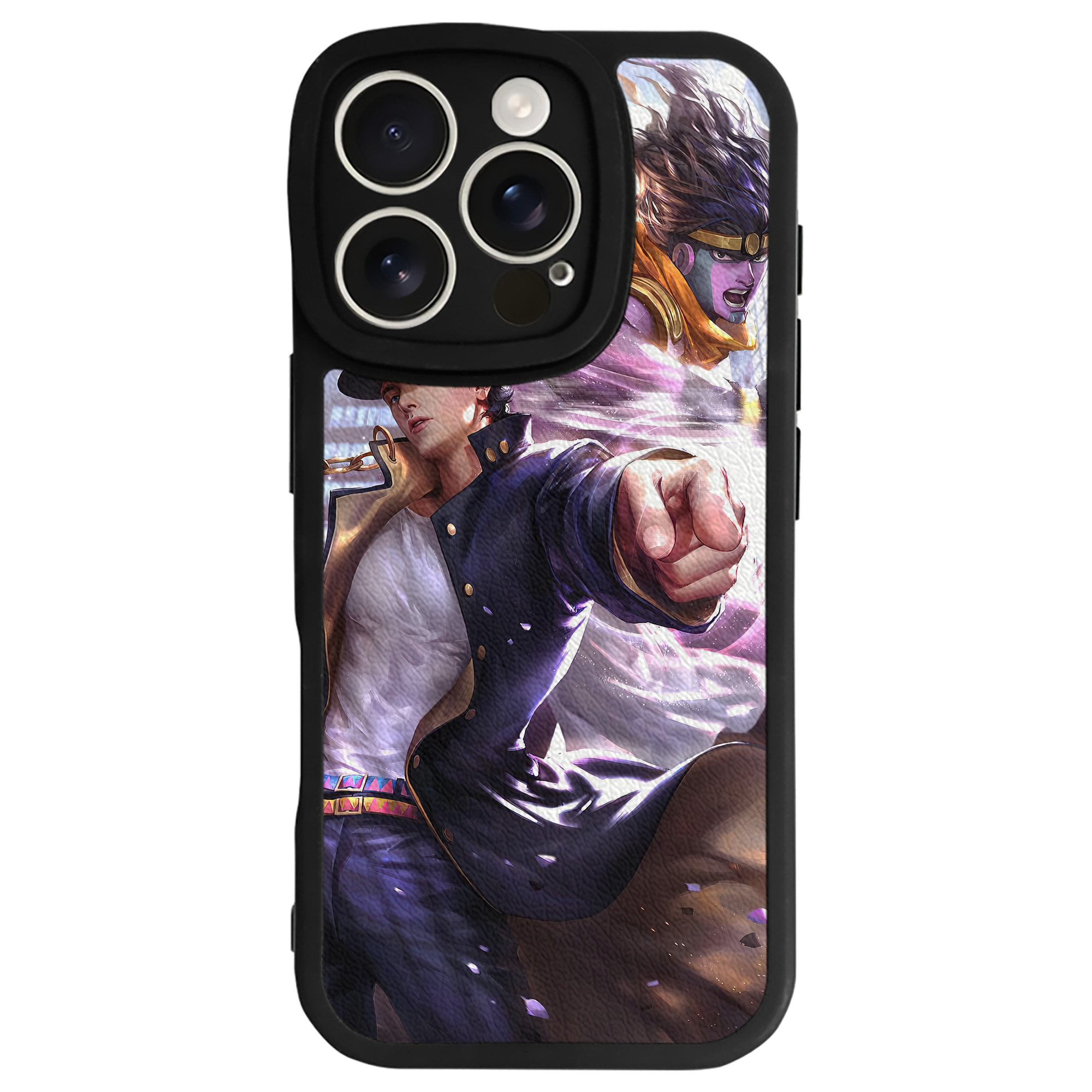 （画像用） ジョジョの奇妙な冒険 JoJo's Bizarre Adventure 【iPhone 16シリーズ対応】シリコンスマホケース（レザー調） 材質：シリコン